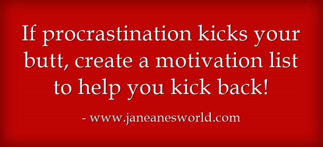 motivate yourself to beat procrastination www.janeanesworld.com